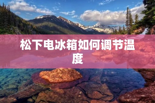 松下电冰箱如何调节温度