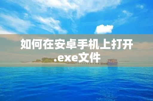 如何在安卓手机上打开.exe文件