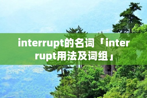 interrupt的名词「interrupt用法及词组」