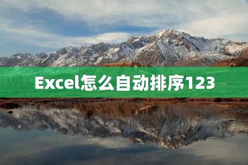 Excel怎么自动排序123