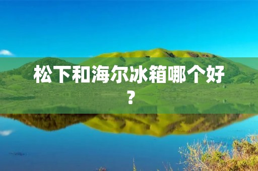 松下和海尔冰箱哪个好？
