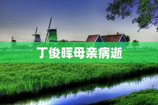 丁俊晖母亲病逝：一个儿子心中永远的痛