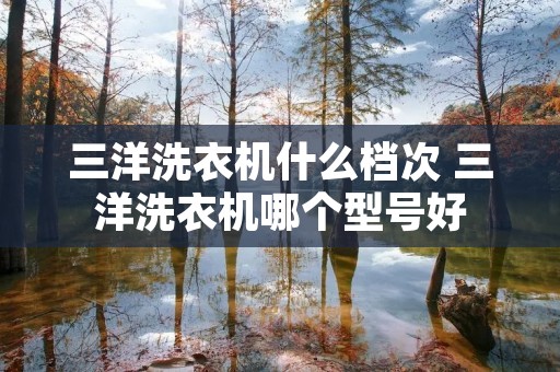 三洋洗衣机什么档次 三洋洗衣机哪个型号好