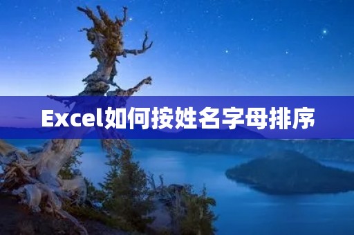 Excel如何按姓名字母排序