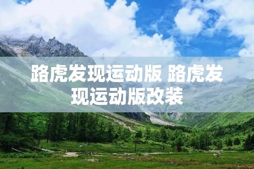路虎发现运动版 路虎发现运动版改装