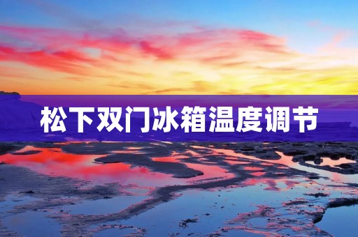 松下双门冰箱温度调节：保持食物新鲜的秘诀