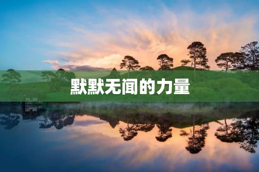 默默无闻的力量