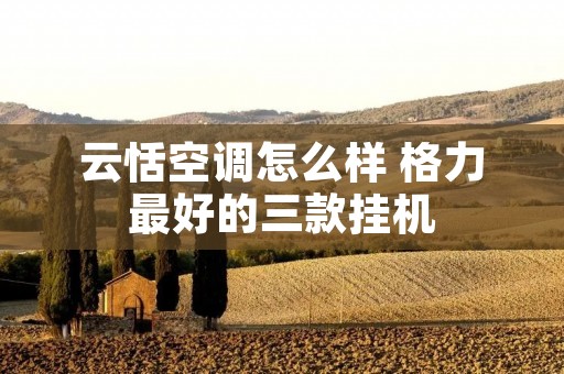 云恬空调怎么样 格力最好的三款挂机