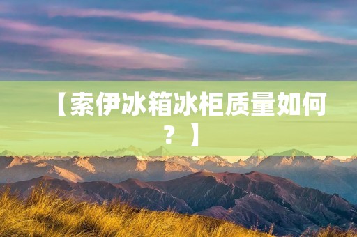 【索伊冰箱冰柜质量如何？】