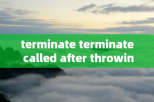 terminate terminate called after throwing an