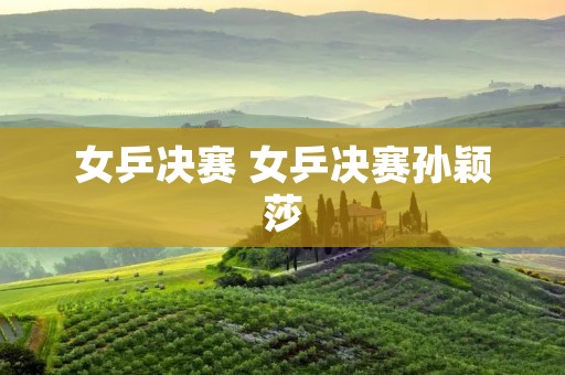 女乒决赛 女乒决赛孙颖莎