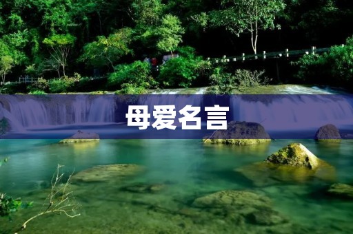 母爱名言:唤起内心深处的温暖与力量