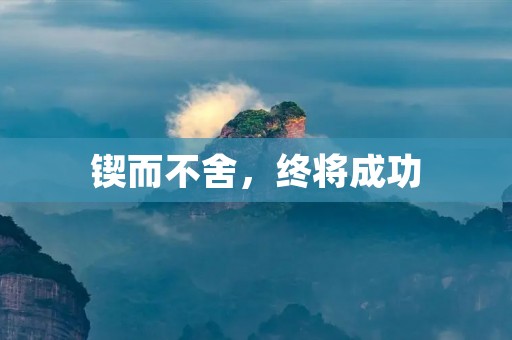 锲而不舍,终将成功