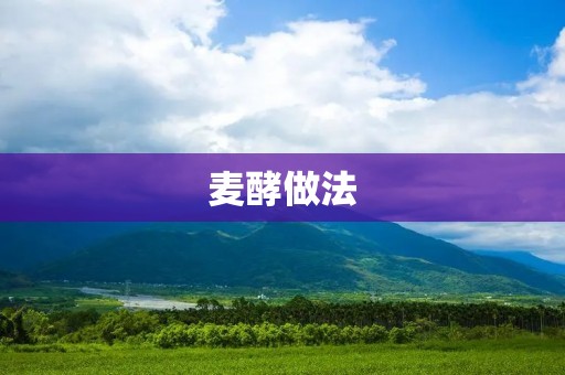 麦酵做法:浓香麦芽的制作与应用 麦酵做法:浓香麦芽的制作与应用