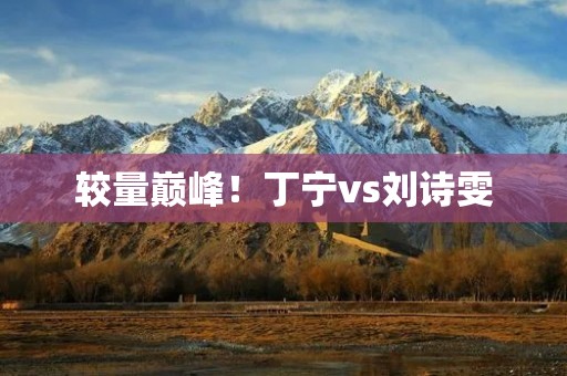 较量巅峰！丁宁vs刘诗雯：一场乒乓球盛宴