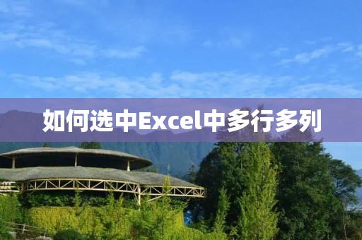 如何选中Excel中多行多列