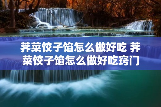 荠菜饺子馅怎么做好吃 荠菜饺子馅怎么做好吃窍门 荠菜饺子馅怎么做好吃 荠菜饺子馅怎么做好吃窍门
