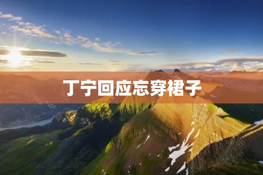 丁宁回应忘穿裙子：一次尴尬的经历引发的思考