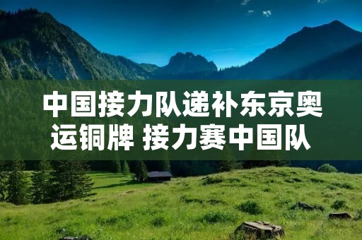 中国接力队递补东京奥运铜牌 接力赛中国队东京奥运会 中国接力队递补东京奥运铜牌 接力赛中国队东京奥运会