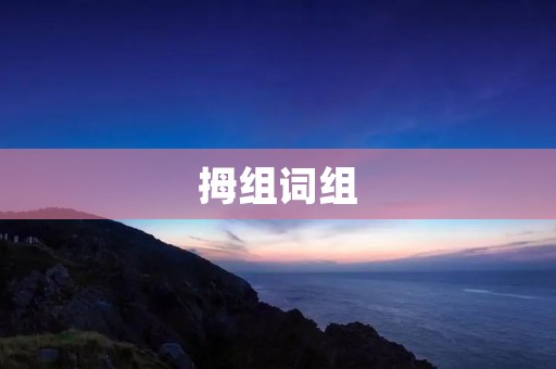 拇组词组:拇指和其他手指的组合,为手部功能提供协调和平衡的作用