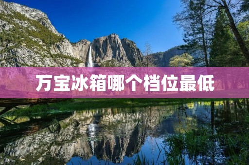万宝冰箱哪个档位最低:为您揭秘万宝冰箱的低档位选择 万宝冰箱哪个档位最低:为您揭秘万宝冰箱的低档位选择