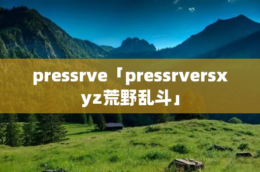 pressrve「pressrversxyz荒野乱斗」 pressrve「pressrversxyz荒野乱斗」