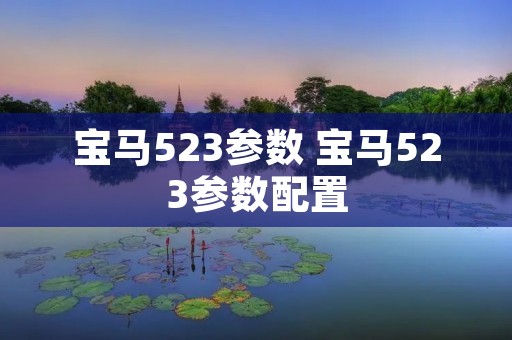 宝马523参数 宝马523参数配置 宝马523参数 宝马523参数配置