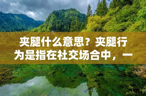 夹腿什么意思?夹腿行为是指在社交场合中,一方或多方以身体或肢体的方式围住另一方,给对方带来不适或困扰的行为。这种行为通常是一种暗示性的行为,用于表达对方的喜欢或者是一种挑逗的方式。然而,夹腿行为也有可能是一种侵犯个人空间的行为,给对方带来不适或困扰。