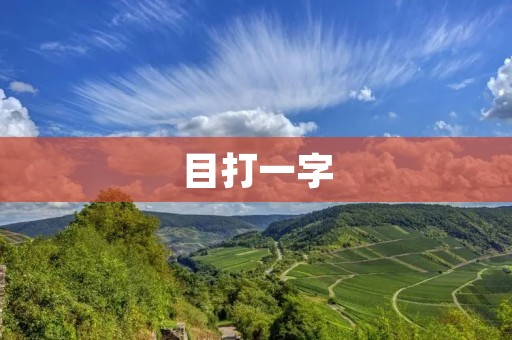 目打一字：追寻心中的明灯