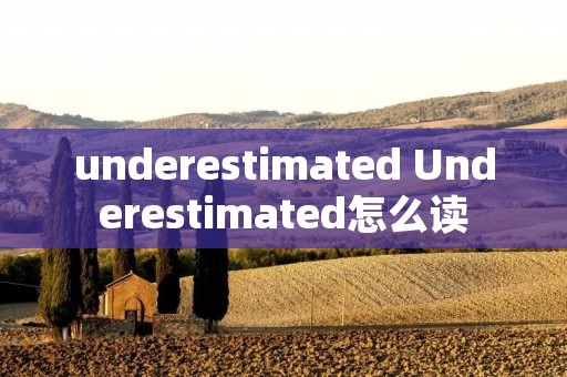 underestimated Underestimated怎么读