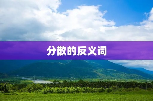 分散的反义词:集中
