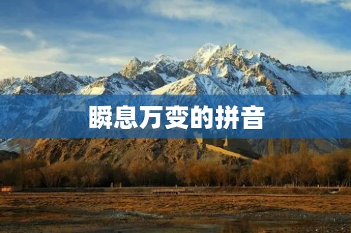 瞬息万变的拼音