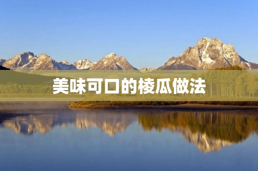 美味可口的棱瓜做法