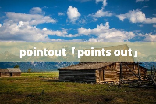 pointout「points out」