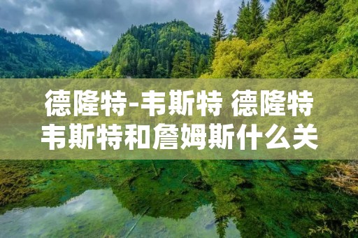德隆特-韦斯特 德隆特韦斯特和詹姆斯什么关系 德隆特-韦斯特 德隆特韦斯特和詹姆斯什么关系