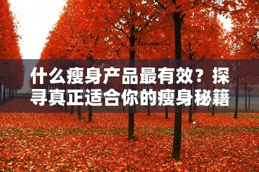 什么瘦身产品最有效?探寻真正适合你的瘦身秘籍!