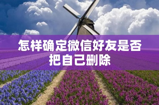 怎样确定微信好友是否把自己删除