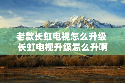 老款长虹电视怎么升级 长虹电视升级怎么升啊