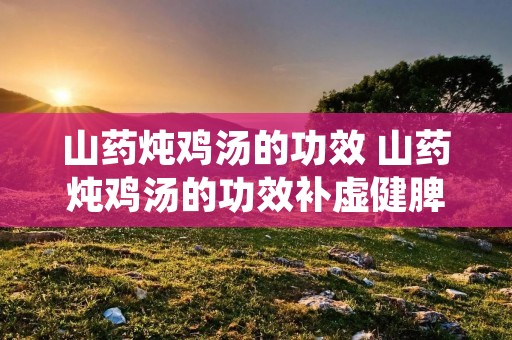 山药炖鸡汤的功效 山药炖鸡汤的功效补虚健脾 山药炖鸡汤的功效 山药炖鸡汤的功效补虚健脾