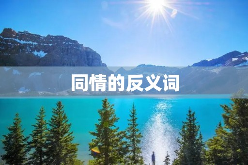 同情的反义词:冷漠