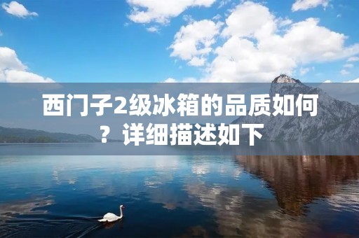 西门子2级冰箱的品质如何？详细描述如下：