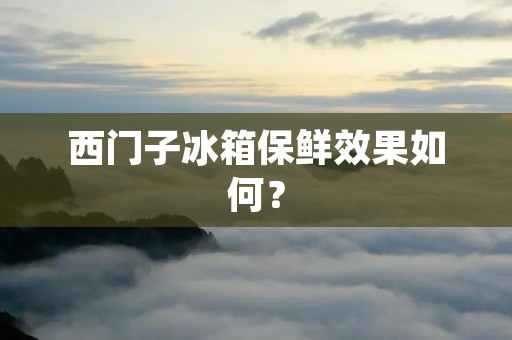 西门子冰箱保鲜效果如何? 西门子冰箱保鲜效果如何?