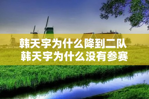 韩天宇为什么降到二队 韩天宇为什么没有参赛