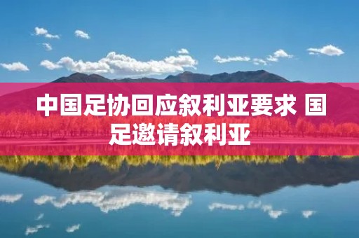 中国足协回应叙利亚要求 国足邀请叙利亚 中国足协回应叙利亚要求 国足邀请叙利亚