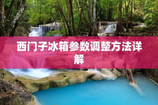 西门子冰箱参数调整方法详解 西门子冰箱参数调整方法详解