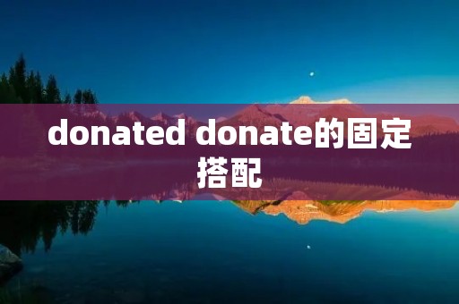 donated donate的固定搭配