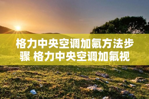 格力中央空调加氟方法步骤 格力中央空调加氟视频教程 格力中央空调加氟方法步骤 格力中央空调加氟视频教程