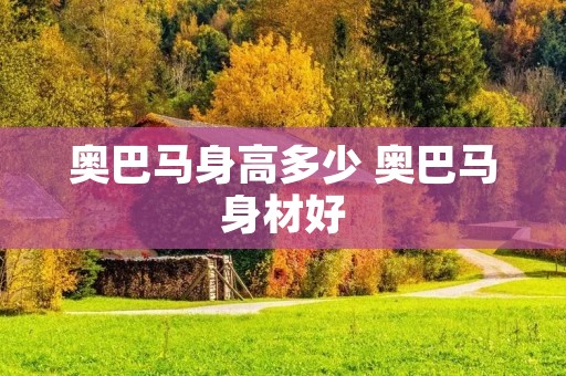 奥巴马身高多少 奥巴马身材好 奥巴马身高多少 奥巴马身材好