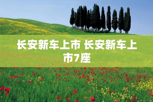 长安新车上市 长安新车上市7座
