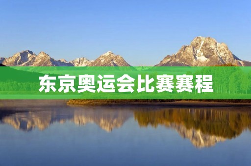 东京奥运会比赛赛程 东京奥运会比赛赛程
